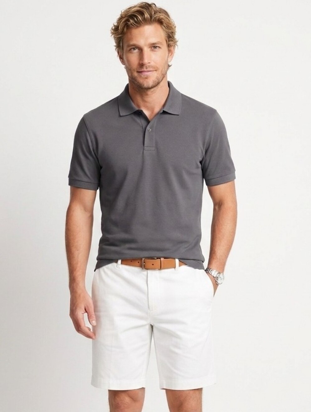 Uniqlo AIRism Men’s Charcoal Gray Performance Polo Shirt Size Large